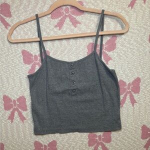 Grey cami crop top